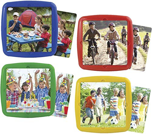 Miniland Educational - 35530 4 Friends Plastic Puzzles School Set for Kids