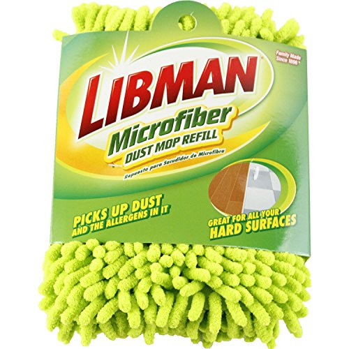 Libman 196 Microfiber Dust Mop Refill with Premium Microfiber Fingers, 18.75"