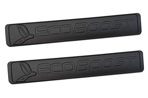 2Pcs EcoBoost Emblems, 3D Nameplate Door Fender Tailgate Stickers Replacement for SUV F150 ECOBOOST 2011-2018 Original Size (Black)