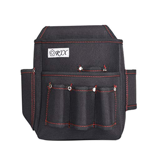 Professional Electrician's Tool Pouch, Maintenance Tool belt bag For Men, Technician Tool Holder Work Organizer with Belt, Multi-Pockets Tool Belt Organizer for Gardener Carpenters(White)