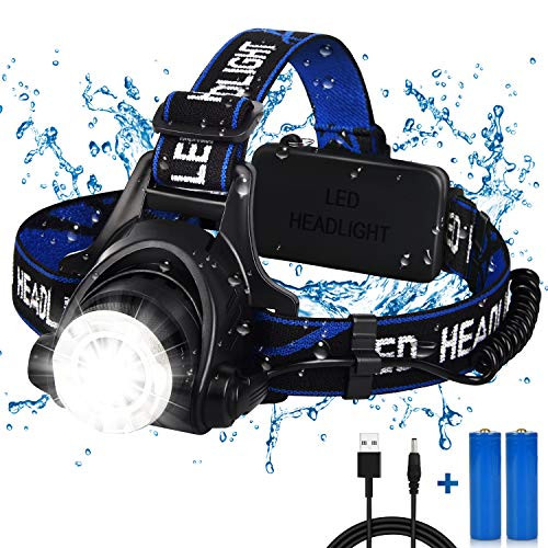Headlamp, High Lumen USB Rechargeable LED Headlamps, Zoomable Lightweight 3 Modes Head Lamp, Adjustable IPX4 Waterproof Headlamp Flashlight for Adults, Hiking, Running, Camping (Battery Include) Headlamp, High Lumen USB Rechargeable LED Headlamps, Zoomable Lightweight 3 Modes Head Lamp, Adjustable IPX4 Waterproof Headlamp Flashlight for Adults, Hiking, Running, Camping (Battery Include)