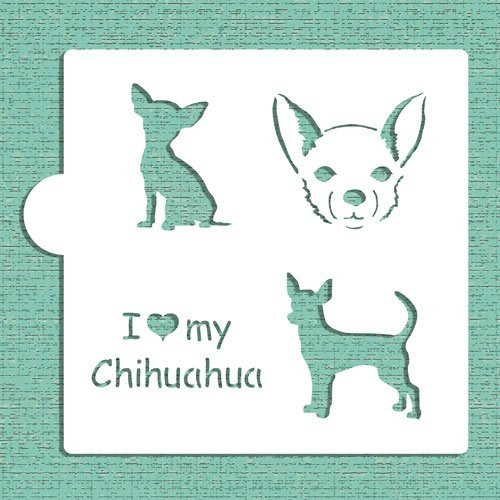 I Love My Chihuahua Cookie and Craft Stencil CM019 by Designer Stencils