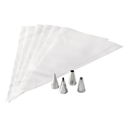 Wilton 10 Piece Tips & Bags Cake Decorating Set Wilton 10 Piece Tips & Bags Cake Decorating Set