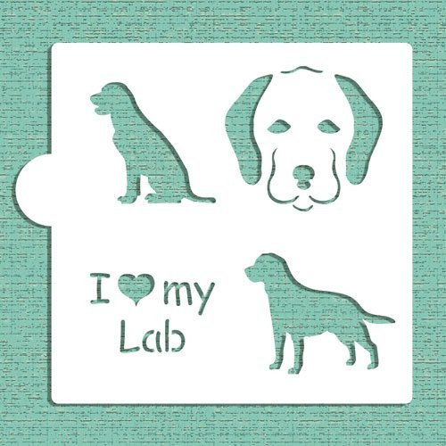 I Love My Lab Cookie and Craft Stencil CM016 by Designer Stencils