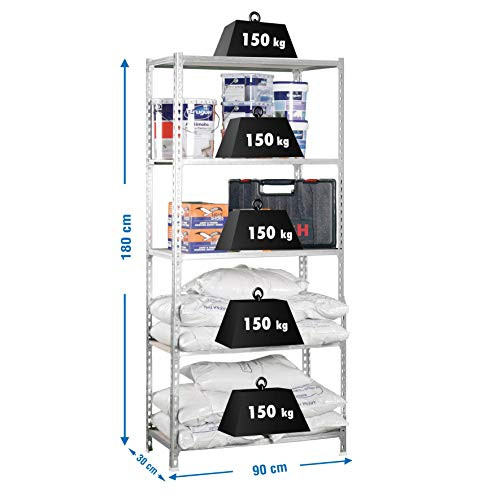 Simonrack 5/300 Maderclick Kit Shelf, Galvanized/Wood