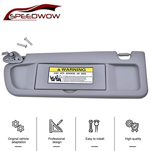 SPEEDWOW Sun Visor with Mirror Driver Left Side for 2006-2011 Honda Civic 83280-SNA-A01ZA 83230-SNA-A01ZA Gray