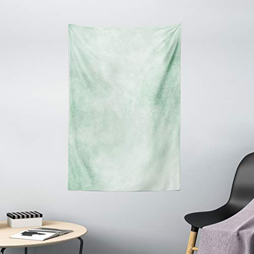 Ambesonne Mint Tapestry, Blurry Abstract Background Shady Pastel Toned Modern Watercolor Murky Image, Wall Hanging for Bedroom Living Room Dorm Decor, 40" X 60", Almond Green