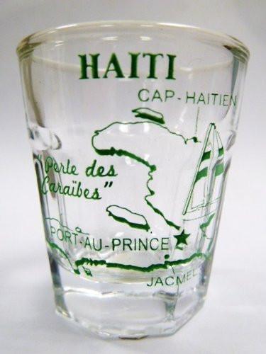 Haiti Vintage Map Outline Shot Glass