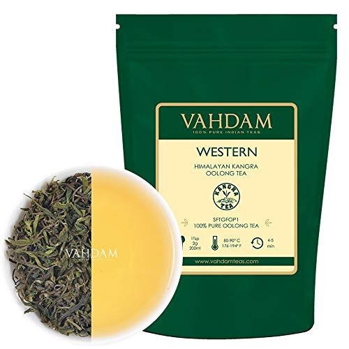 VAHDAM, Western Himalayan Oolong Tea Loose Leaf (50 Cups) | 100% PURE Oolong Tea Leaves | POWERFUL ANTI-OXIDANTS | Oolong Tea For Weight Loss | Natural Detox Tea | Brew as Hot or Iced Tea | 3.53oz