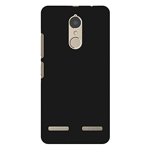 AMZER Slim Handcrafted Designer Printed Hard Shell Case Back Cover For Lenovo K6 Power - Carbon Black With Texture