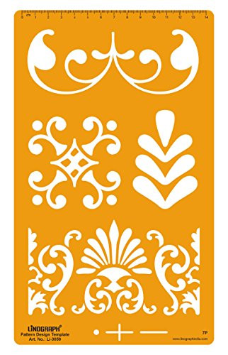 Linograph Multiple Craft Designing Pattern Template Shapes Drafting Stencil