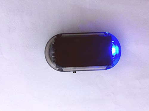 Be-one Solar Car Dummy Alarm LED Light, Simulated Imitation Security System Anti-Theft Flashing Blinking Lamp(Blue)