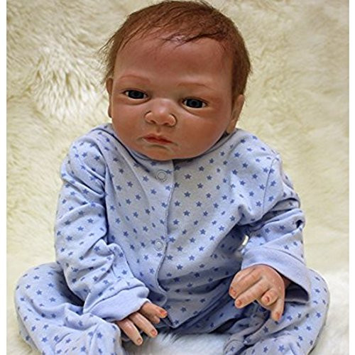 Medylove Newborn Baby Dolls Boy 20" Soft Silicone Vinyl Cute Dolls Realistic Reborn Dolls Eyes Open with Clothes