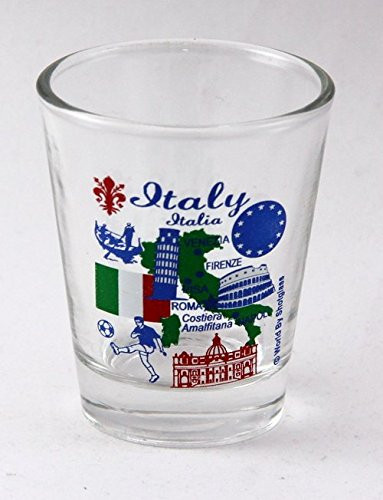 Italy EU Series Landmarks and Icons Collage Shot Glass