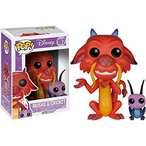 Funko Mushu & Cricket: Disney - Mulan x POP! Disney Vinyl Figure & 1 POP! Compatible PET Plastic Graphical Protector Bundle [#167 / 05898 - B]