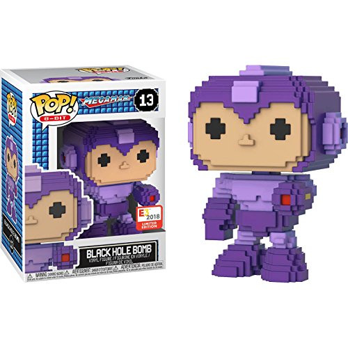 Funko Black Hole Bomb (E3 2018 Exclusive): Mega Man x POP! 8-bit Vinyl Figure + 1 Mega Man Trading Card Bundle [#013 / 33334]