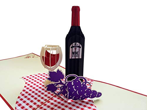 iGifts And Cards Fancy Vintage Wine 3D Pop Up Greeting Card Fun, Romantic, Friendship, Celebration, Happy Birthday, Thank You, Just Because, Grapes iGifts And Cards Fancy Vintage Wine 3D Pop Up Greeting Card Fun, Romantic, Friendship, Celebration, Happy Birthday, Thank You, Just Because, Grapes