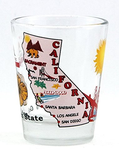 California The Golden State All-American Collection Shot Glass
