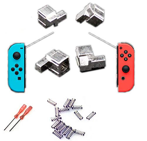 Right Left Controller Lock Buttons Lock Buckles Lock Spring Screwdriver Kit JC Handle Buckle Button for Nintendo Switch Joy-Con (Metal Lock and Spring)