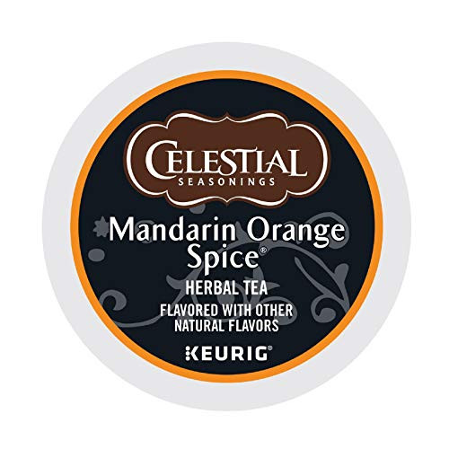 Celestial Seasonings Mandarin Orange Spice Herbal Tea, Single-Serve Keurig K-Cup Pods, 96 Count