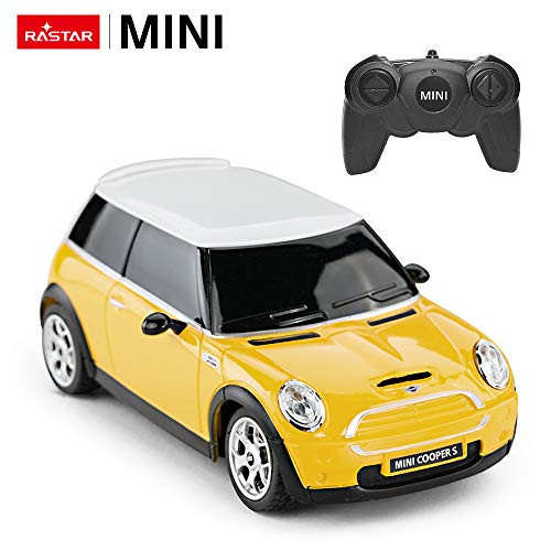 RASTAR Mini Cooper RC CAR, 1:24 BMW Mini Cooper S Remote Control Vehicle Toy Car for Kids, Yellow RASTAR Mini Cooper RC CAR, 1:24 BMW Mini Cooper S Remote Control Vehicle Toy Car for Kids, Yellow