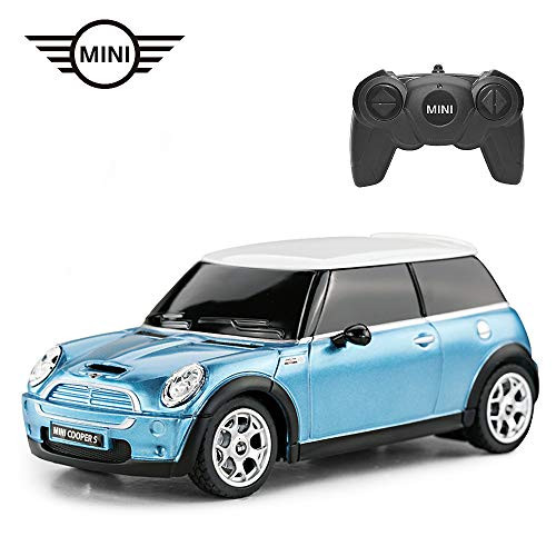 RASTAR RC Mini Cooper Toy Car, 1/24 Mini Cooper S Remote Control Car Sky Blue RASTAR RC Mini Cooper Toy Car, 1/24 Mini Cooper S Remote Control Car Sky Blue