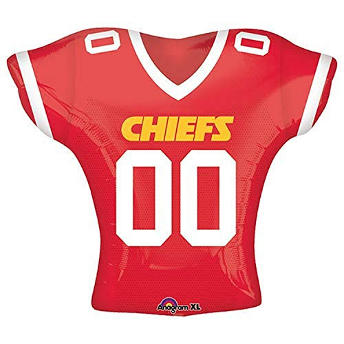 Anagram NFL Kansas City Chiefs Football Jersey Foil Balloon, 24", Multicolored