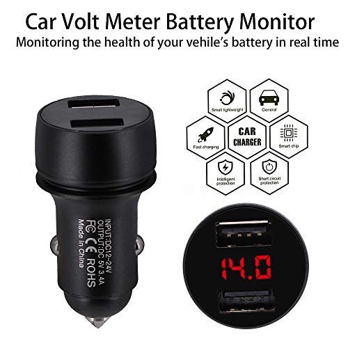 YUNPICAR Car Charger Quick Charge 3.0 Aluminum Alloy Flush Fit & 3.4A Dual USB Ports for iPhone Xs/Max/XR/X, iPad Air/Pro, Android Devices,Samsung Galaxy Note9/Note8 etc (Black) YUNPICAR Car Charger Quick Charge 3.0 Aluminum Alloy Flush Fit & 3.4A Dual USB Ports for iPhone Xs/Max/XR/X, iPad Air/Pro, Android Devices,Samsung Galaxy Note9/Note8 etc (Black)