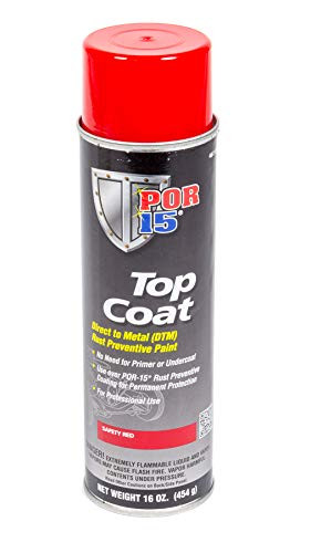 POR-15 46118 Top Coat Safety Red 14oz Aerosol, 1 Pack