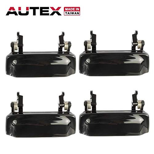 AUTEX 79102 4pcs Exterior Door Handles Front Rear Left Right Driver Passenger Side Compatible with Explorer Mountaineer 1998 1999 2000 2001 Door Handles F87Z7822404BAL