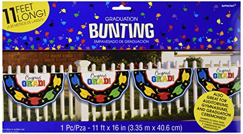 amscan Grad Plastic Bunting | Party Favor | 12 Ct.