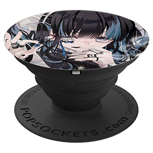 Aesthetic Anime Girl Japanese Manga Yami Kawaii Waifu Otaku PopSockets Grip and Stand for Phones and Tablets