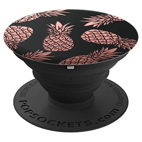 Golden Rose Pink Pattern Pineapples Phone grip on Black PopSockets Grip and Stand for Phones and Tablets Golden Rose Pink Pattern Pineapples Phone grip on Black PopSockets Grip and Stand for Phones and Tablets