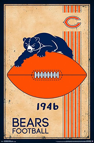 Trends International Chicago Bears Retro Logo Wall Poster 22.375" x 34"