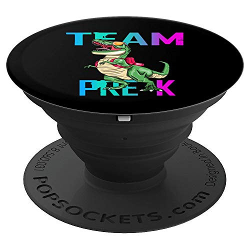 Team Pre-K T Rex Dinosaur Back To School Boys PopSockets Grip and Stand for Phones and Tablets