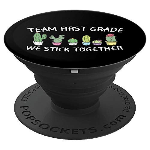 Team First Grade Cactus Plant Back To School PopSockets Grip and Stand for Phones and Tablets