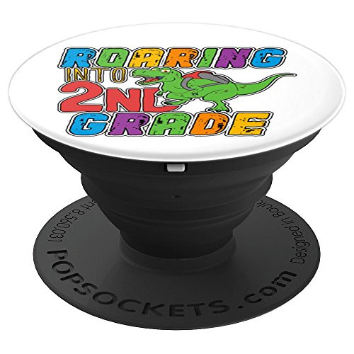 2nd Grade Dinosaur T Rex Back to School for Boys PopSockets Grip and Stand for Phones and Tablets 2nd Grade Dinosaur T Rex Back to School for Boys PopSockets Grip and Stand for Phones and Tablets