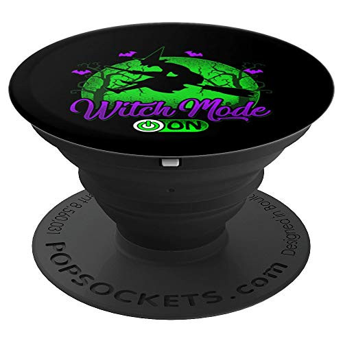 Witch Mode On Halloween Cute Party Trick Treat Green Purple PopSockets Grip and Stand for Phones and Tablets Witch Mode On Halloween Cute Party Trick Treat Green Purple PopSockets Grip and Stand for Phones and Tablets
