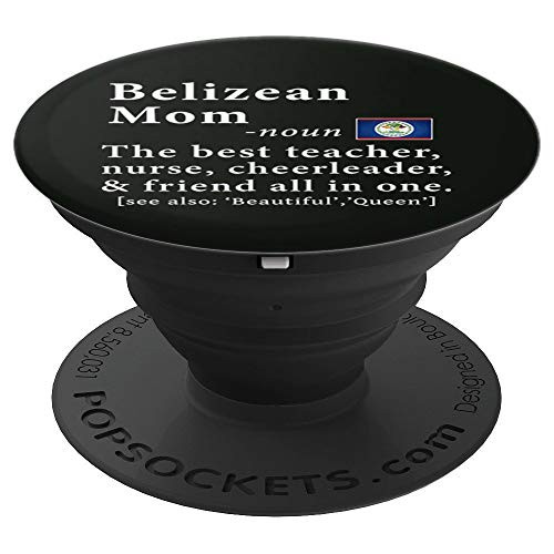 Belizean Mom Definition Belize Flag Mothers Day PopSockets Grip and Stand for Phones and Tablets