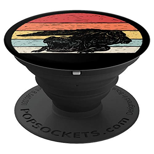 Vintage Retro Dwarf Crocodile PopSockets Grip and Stand for Phones and Tablets