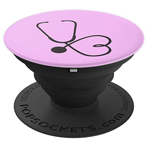 Nurse Nursing Stethoscope Heart Healthcare PopSockets Grip and Stand for Phones and Tablets