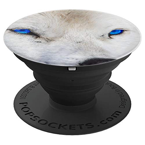 Wolf Blue Eyes PopSockets Grip and Stand for Phones and Tablets
