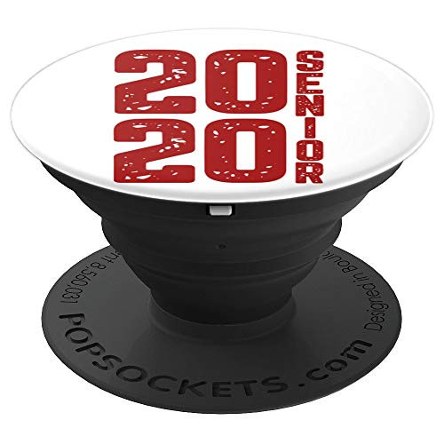 High School Class of 2020 Graduating Seniors Grunge Red PopSockets Grip and Stand for Phones and Tablets