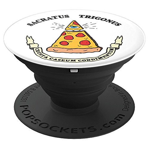 Illuminati Pizza Conspiracy All Seeing Eye PopSockets Grip and Stand for Phones and Tablets