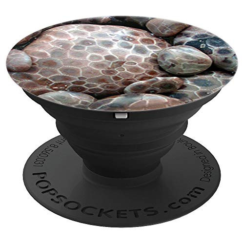 Cool Petoskey Stone Rocks Pattern Design Background Gift PopSockets Grip and Stand for Phones and Tablets