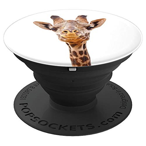 Ever Pretty Cute Long Neck Giraffe On White Background PopSockets Grip and Stand for Phones and Tablets