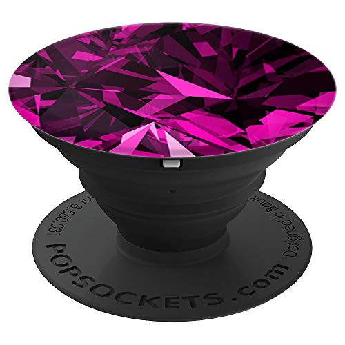 Luxury Violet Gemstone Printed Diamonds PopSockets Grip and Stand for Phones and Tablets