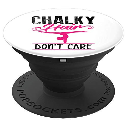 Chalky Hair Don't Care | Cool Gymnast Jock Funny Girl Gift PopSockets Grip and Stand for Phones and Tablets