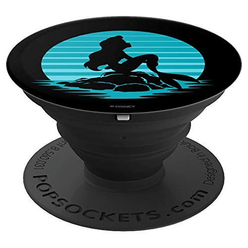 Disney The Little Mermaid Ariel Silhouette in Blue PopSockets Grip and Stand for Phones and Tablets