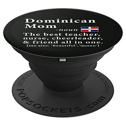 Dominican Mom Definition Dominican Republic Flag Mothers PopSockets Grip and Stand for Phones and Tablets
